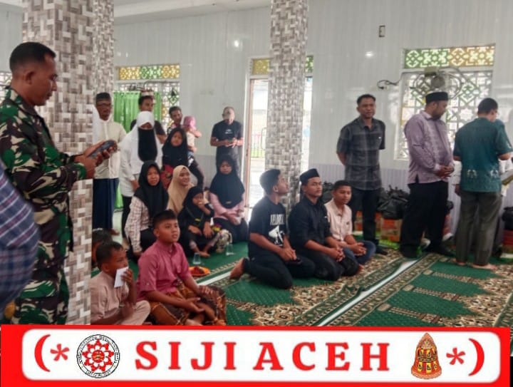 Pasca Banjir Gampong Alurpinang Langsa Timur Salurkan bantuan Kepada 31 Anak yatim 