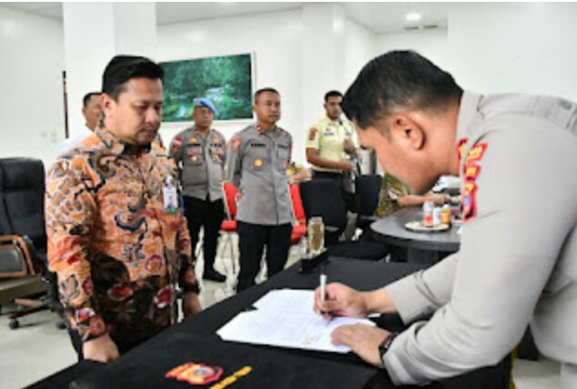 Polres Aceh Timur Lakukan Penandatanganan MoU NKK dan PKT Pengamanan Objek Vital