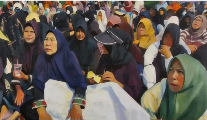 Sejumlah Kaum Emak-emak di Aceh Tengah Protes Penagihan Utang Beratkan Korban Terdampak Bencana