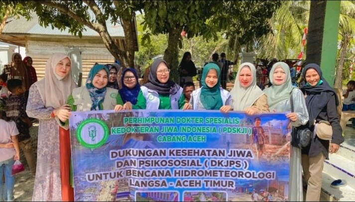 Dokter Jiwa Aceh Salurkan Bantuan dan Layanan Psikososial bagi Korban Banjir Aceh Timur dan Langsa.