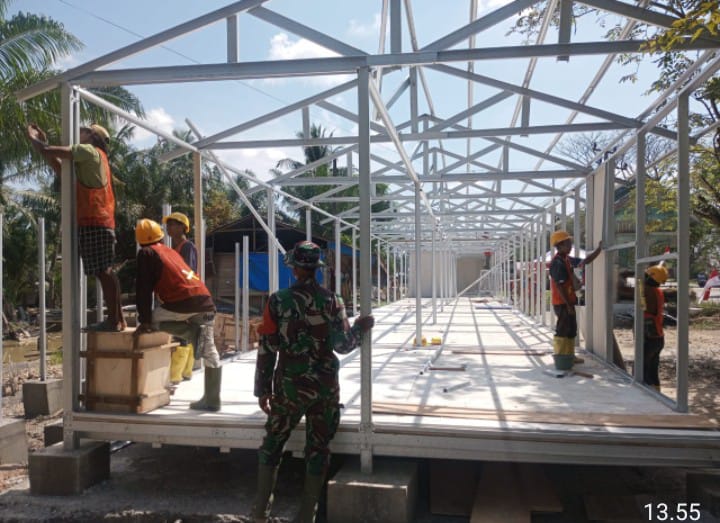 Progres Pembangunan Huntara di Simpang Ulim Capai 60–75 Persen