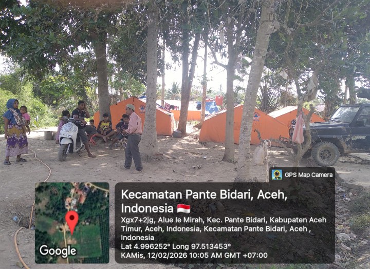 Sangat Miris !!! Lokasi Pengungsian Pante Bidari Sampai Saat ini Tidak Ada Bangunan Huntara