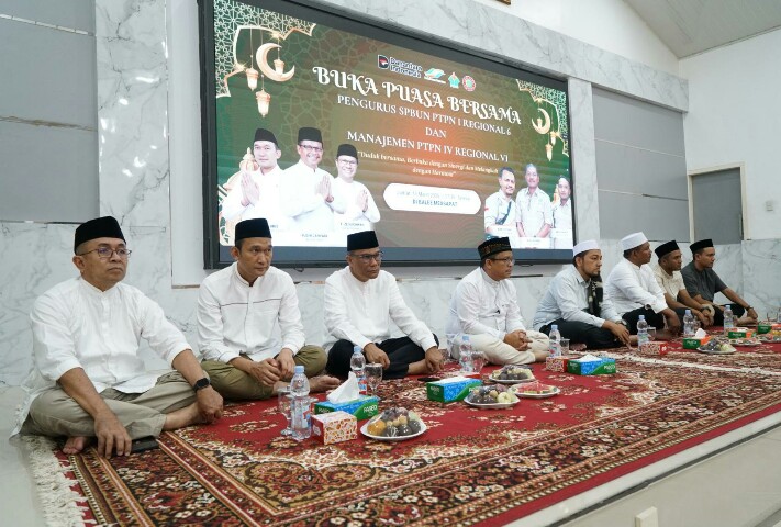 Jalin Silaturahmi Pengurus SPBUN PTPN I Regional 6 Bersama Manajemen PTPN IV Regional VI Gelar Buka Puasa Bersama