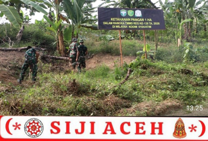 Satgas TMMD Kodim 0104/Atim Sulap Lahan Tidur Jadi Kebun Produktif di Alue Canang