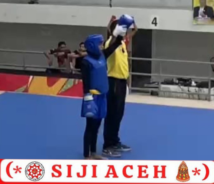 Tasya Nabila Atlet Wushu Sanda Aceh Selatan Masuk Final, Siap Tempur di PORA Aceh Jaya 2027