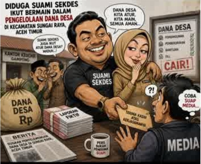 Diduga Suami Sekdes Ikut Bermain Dalam pengelolaan Dana Desa di Sungai Raya