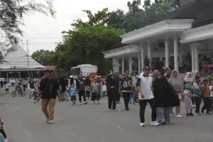 Kota Langsa – Suasana Car Free Day (CFD) di kawasan Lapangan Merdeka Kota Langsa