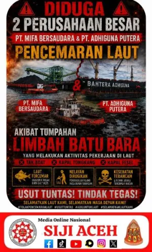 DIDUGA TERJADI LAGI !!! TUMPAHAN LIMBAH BATU BARA CEMARI PESISIR LAUT  ACEH BARAT, MASYARAKAT DESAK PENINDAKAN TANPA KOMPROMI