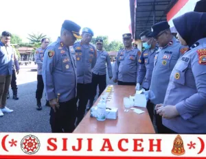 Perkuat Pengawasan Internal, Kapolres Aceh Utara Pimpin Tes Urine dan Pemeriksaan Telepon Genggam Personel
