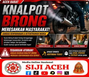 Masyarakat Aceh Barat Minta Penertiban Knalpot Brong, Dinilai Ganggu Kenyamanan dan Ketenteraman Warga